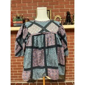 letmebe made in india patchwork Blouse Magnolia Pearl Inspired M Anthropologie